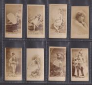 Cigarette cards, Canada, D. Ritchie & Co, Actresses & Beauties, sepia photos, caption at base,