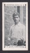 Cigarette card, Glass & Co, Cricketer Series, type card, no 12 W.G. Quaife, Warwickshire (gd) (1)