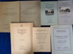 Ephemera, Sale Particulars, Berkshire, 7 items to comprise Pangbourne Lodge 1920, The Major