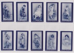 Cigarette cards, India, Calcutta Cigarette Co, Actresses (Blue Front) (set, 25 cards) (vg)