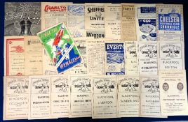 Football programmes, Blackpool FC, 1947-48, a collection of 25 home & away programmes, homes (10)