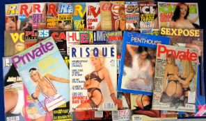 Glamour magazines, a collection of approx. 50 adult glamour magazines, 1980's onwards, various