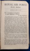 Militaria, RAF, WWII – Bound volume of Royal Air Force weekly bulletin from 6.3.1941 -4.10.1941.