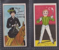 Cigarette cards, Japan, Murai Bros., Phrases & Advertisements (Back in blue with factory image)