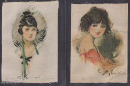Cigarette silks, Godfrey Phillips Beauties Modern Paintings P sized, 13 different nos. 2 3 10 13 14*