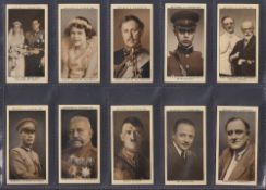 Cigarette cards, 2 part sets Mitchell Gallery of 1934 48/50 (missing numbers 25 & 45, includes Adolf