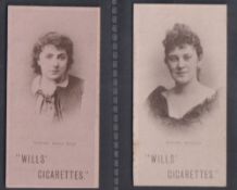 Cigarette cards, Wills, Actresses & Celebrities (Wills's Four Brands on Back), two cards, Madame