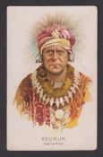 Cigarette card, USA, Monarch Tobacco Works, American Indian Chiefs, 'X' size, type card Keokul,