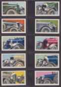 Cigarette cards, Phillips, Motor Cars at a Glance (set, 50 cards) (gd)