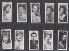 Trade cards, Clevedon, Film Stars (set, 40 cards) (mostly gd)