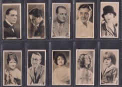 Cigarette cards, Simonets Famous Actors & Actresses (set 27 cards) including Harold Lloyd etc (gd/