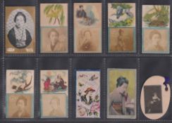 Cigarette cards, Japan, selection of 36 type cards, various sizes, issuers & subjects inc. Ise