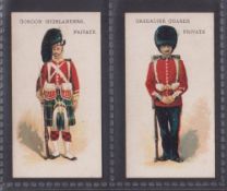 Cigarette cards, Gabriel, Types of British & Colonial Troops, two type cards, Gordon Highlanders,