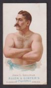 Cigarette card, USA, Allen & Ginter, The World's Champions, type card, Pugilist, John L. Sullivan (