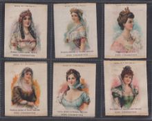 Tobacco silks, ATC, Famous Queens, 'L' size, 'Zira Cigarettes' (12 different silks) (some foxing &