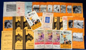 Football programmes, Hull City, selection, 34 programmes, mostly homes but also including a few away