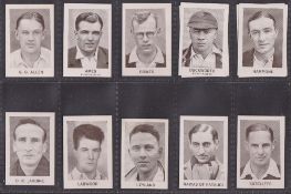 Trade cards, Boys Magazine, Zat Cards (Cricketers), two sets, standard size (12 cards) & 'M' size (