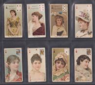 Cigarette cards, Wills, 60 earlier cards; Actresses p/c inset (3), Beauties p/c inset (5, 1 with