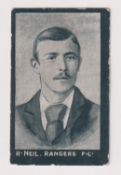 Cigarette card, Anon (Rutherford's), Footballers, type card, R. Neil, Rangers F.C. (possibly trimmed