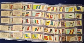 Cigarette cards, El Siboney (Cuba) Flags series 195/200 + 1 duplicate (missing 76 141 151 162