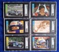 Trade cards, Motor Racing, 1995 PMC Formula 1, 6 cards all professionally graded by SGC; no.39