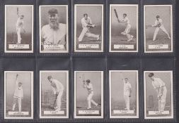 Cigarette cards, Gallaher Famous Cricketers (set 100 cards) (gen vg a few gd, W G Grace gd)