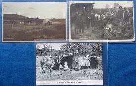 Postcards, an RP of German Gypsies in family group at Molton Yorkshire in 1906, an RP of Gypsy life,