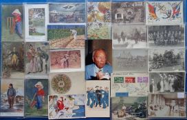 Postcards, a mixed selection of over 40 subjects and UK topographical. Includes Zetland Hunt meet,