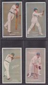 Cigarette cards, Australia, Sniders & Abrahams, Cricketers in Action, four cards, John Gunn