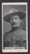 Cigarette card, Edward's, Ringer & Bigg, Boer War Celebrities 'STEW', type card Major-Gen. Baden-