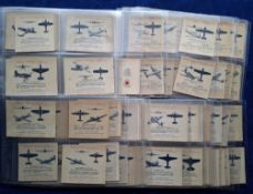 Cigarette packet issue, Canada, Sweet Caporal Aircraft Spotter series, 122 cards (cut to size from