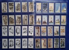 Cigarette cards, 6 sets, Hignett Celebrated Old Inns, Wills Three Castles Lighthouses, Churchman
