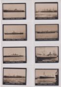 Cigarette cards, Malta, Cousis, Warships & Liners (Dubec) 'M' size, 23 cards (1 with back damage,