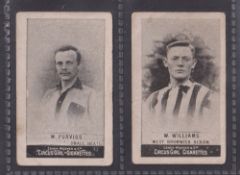 Cigarette cards, Cohen Weenen & Co, Heroes of Sport, Footballers, two cards, W. Purviss, Small Heath