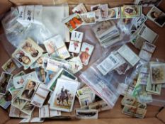 Cigarette & Trade cards, Mixture in large box many issuers noted some more unusual scarcer examples,