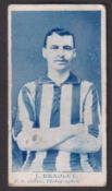 Cigarette card, Brigham, Reading Football Players, type card, no 11, J. Bradley (slight marks,