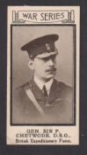 Cigarette card, T.E. Yeomans & Sons, War Portraits, type card, no 34 Gen. Sir P. Cheywode, D.S.O. (
