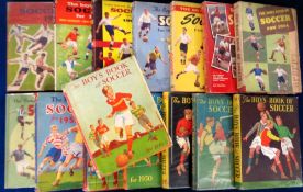Football annuals, 'The Boys' Book of Soccer' a complete run of 15 issues with dates between 1946 and