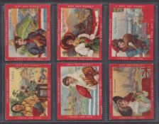 Cigarette cards, USA, ATC, Jigsaw Puzzles, 'L' size, Girls of Countries of Countries with Flags (set