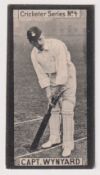 Cigarette card, Clarke's, Cricketer Series, type card, no 4 Capt. Wynard, Hampshire (gd) (1)