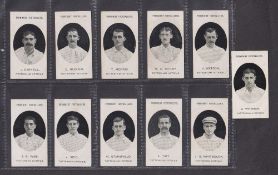 Cigarette cards, Taddy, Prominent Footballers (No Footnote), Tottenham Hotspur, 11 cards, J.