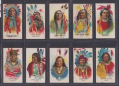 Cigarette cards, BAT, Indian Chiefs (set 50 cards) includes Sitting Bull, Geronimo etc (mostly gd