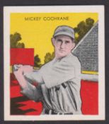 Trade card, USA, Tattoo Orbit, Baseball Card, 1933, type card, Mickey Cochrane, Philadelphia