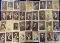 Photographs, 50 carte de visites and Woodburytype photos of Victorian actors, some in costume,