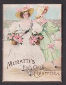 Cigarette card, Muratti, Advertisement Card, 'L' size, type card, brown border, 88mm x 66mm, RB113/