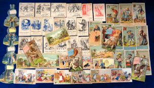 Trade cards, USA, a collection of 50+, early, trade advertising cards, various issuers inc. R.W.