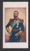 Cigarette card, T. Spalton, Army Pictures, Cartoons etc, type card, King George V (Without