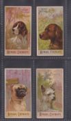 Cigarette cards, USA, H. Ellis & Co, Dogs (Bengal Cheroots, caption front & back), four cards,