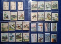Cigarette cards, China, approx. 105 L/M sized cards from various series; approx. 30 plain back