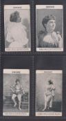 Cigarette cards, Gloag, Beauties, Plums (Black & White, Challenge Flat), four cards, ref. H186,